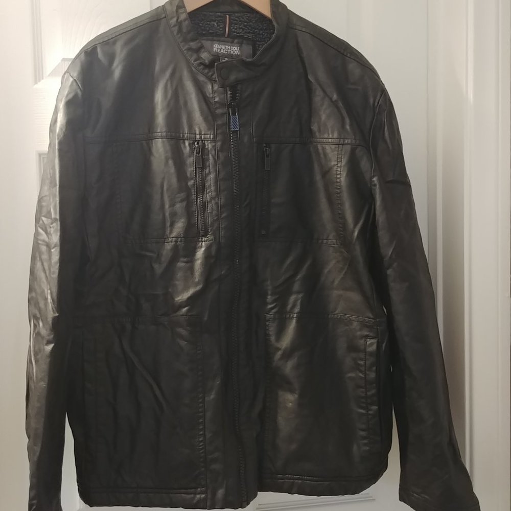 Kenneth Cole Reaction faux Leather Jacket